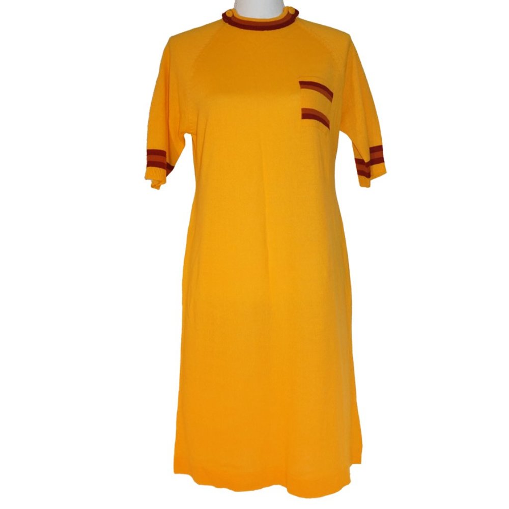 Vintage 1970s Brady Bunch-Style Sweater Dress by Fully Fashioned